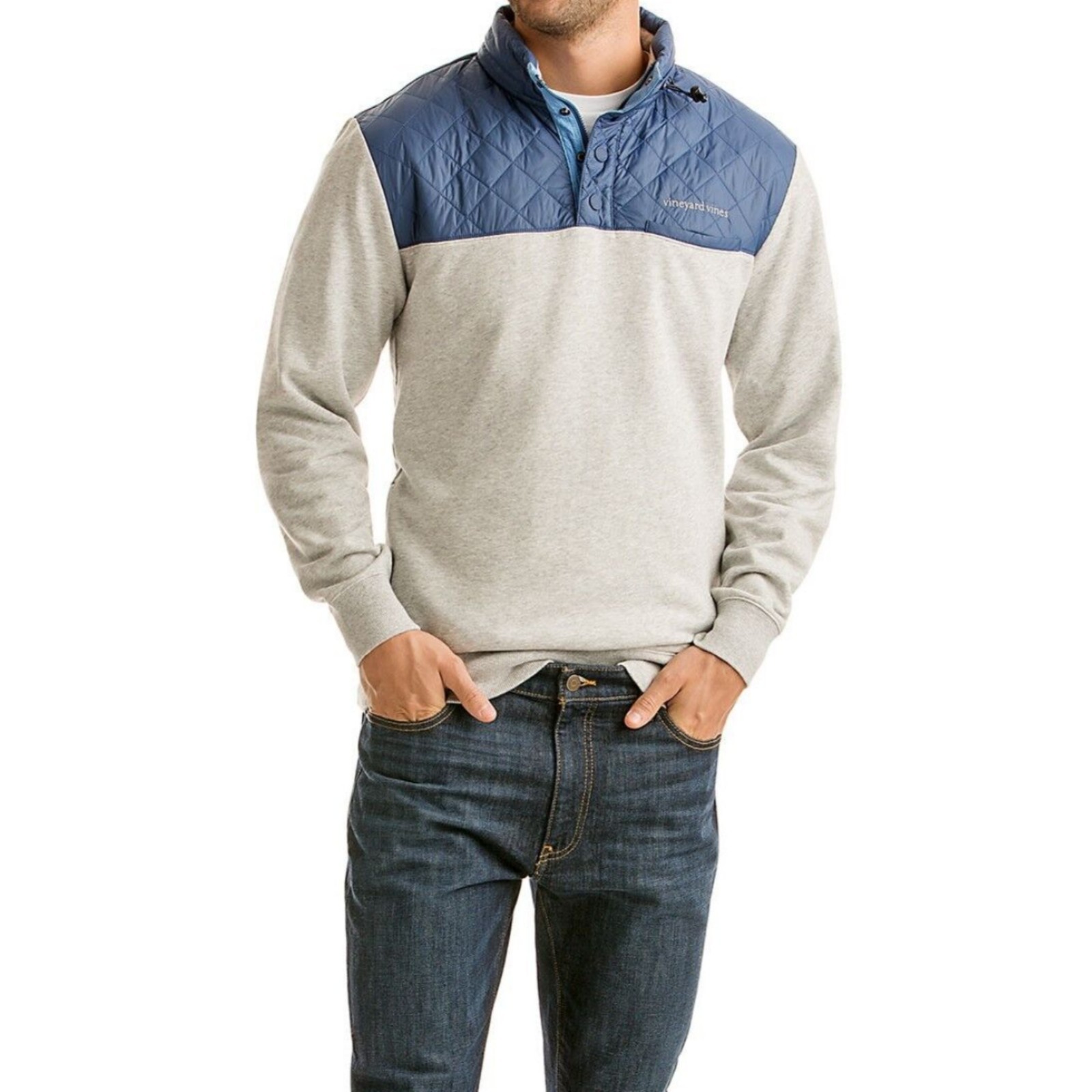 Vineyard Vines Performance Snap Placket Quilted P… - image 1