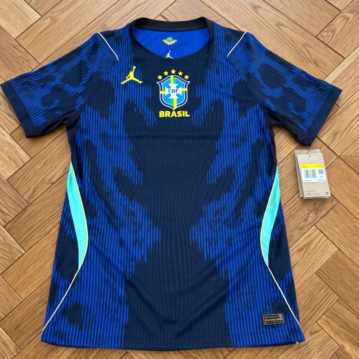 Size L Blue Brazil National Team Soccer Fan Apparel & Souvenirs