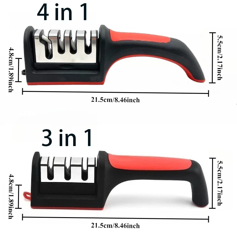 3/4 Segment Messerschärfer Keramik Aluminiumlegierung Handheld Küche - Bild 3 von 4
