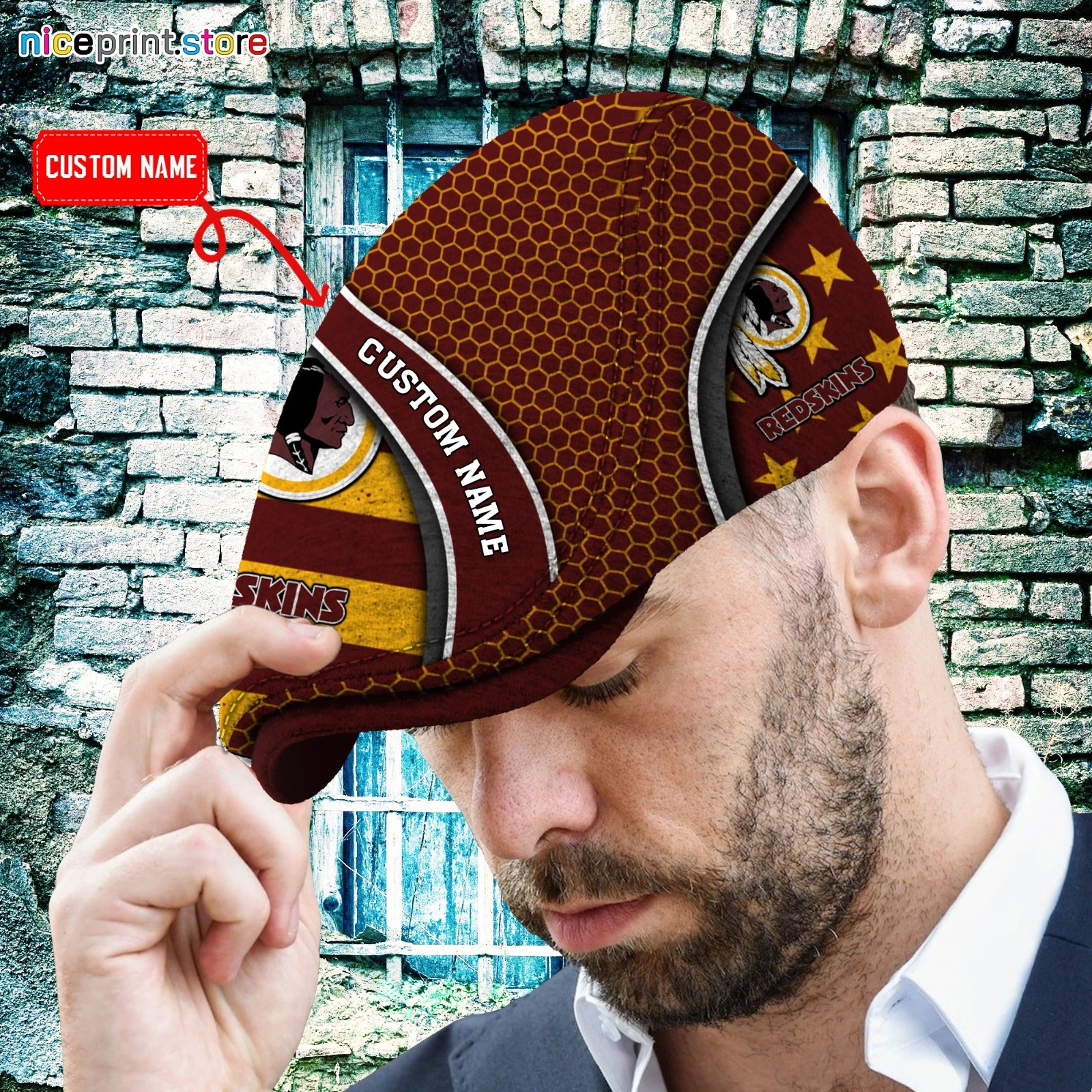 Washington Team Redskins Jeff Cap football Jeff Cap Driving Cap Golf Cap For Men