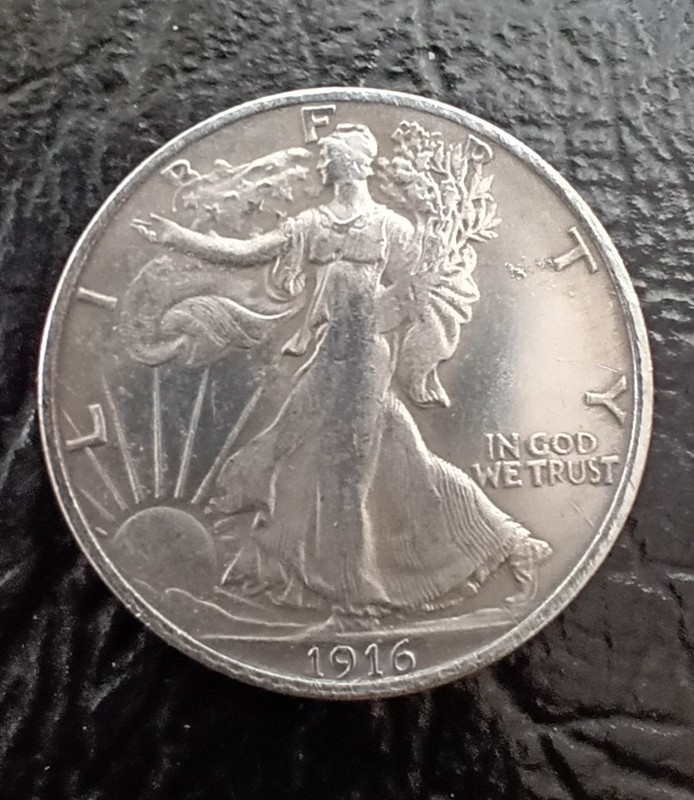 1916 classic beauty Liberty walking silver half dollar......two available