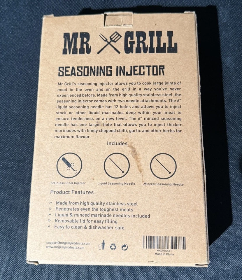 Injetor de marinada de aço inoxidável Mr. Bar-B-Q - 40098CM   - Imagem 2 de 2