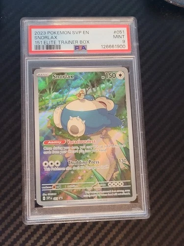 Snorlax 051 - English 151 Elite Trainer Box Promo - PSA 9