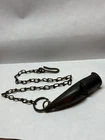Original WWII German Military Whistle Carved Horn w/ Lanyard Chain - WW2 Army