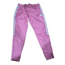 Adidas Aeroready Track Pants Mauve Pink w/ White Stripes