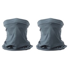 2pcs Summer Neck Gaiter Unisex Sun Protection Face Mask, Dark Gray
