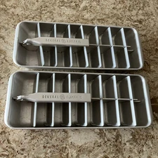 2 GENERAL ELECTRIC VINTAGE 16 CUBE ICE CUBE TRAY