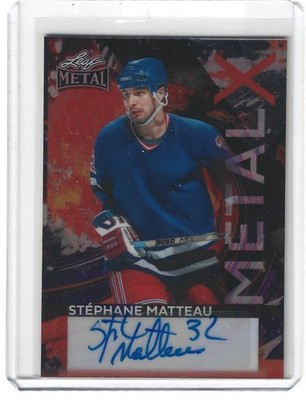 2026 Leaf Metal Hockey Stephane Matteau Prismatic Auto MX-SM1 Prismatic 1/1