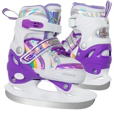 Nattork Adjustable Ice Skates for Girls , Rainbow Beginner Ice Hockey Skates ...