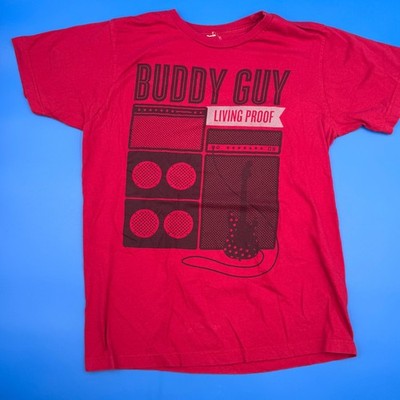 Buddy Guy Living Proof Tour 2011 T Shirt Men Red Graphic Tee Concert Merch
