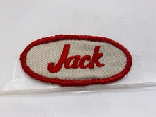 JACK USED EMBROIDERED VINTAGE SEW ON NAME PATCH TAGS ASSORTED COLORS AVAILABLE