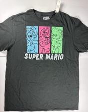 NWT NINTENDO SUPER MARIO YOSHI LUIGI BLACK SIZE L T-SHIRT J532 NEW