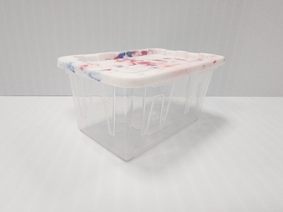#ad Lowes Lowe#x27;s Clear Teeny Tote X Small .38 Quarts Tote W Tye Dye Lid Mini Tote $5.99
