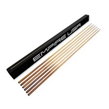 Set of 6 Pool Cues   57  One-Piece Hardwood 4-Prong House Bar Billiard Cue