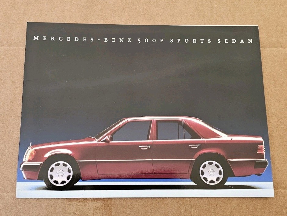 1992 Mercedes Benz W124 500E V8 Fold Out Sales Brochure Booklet | eBay