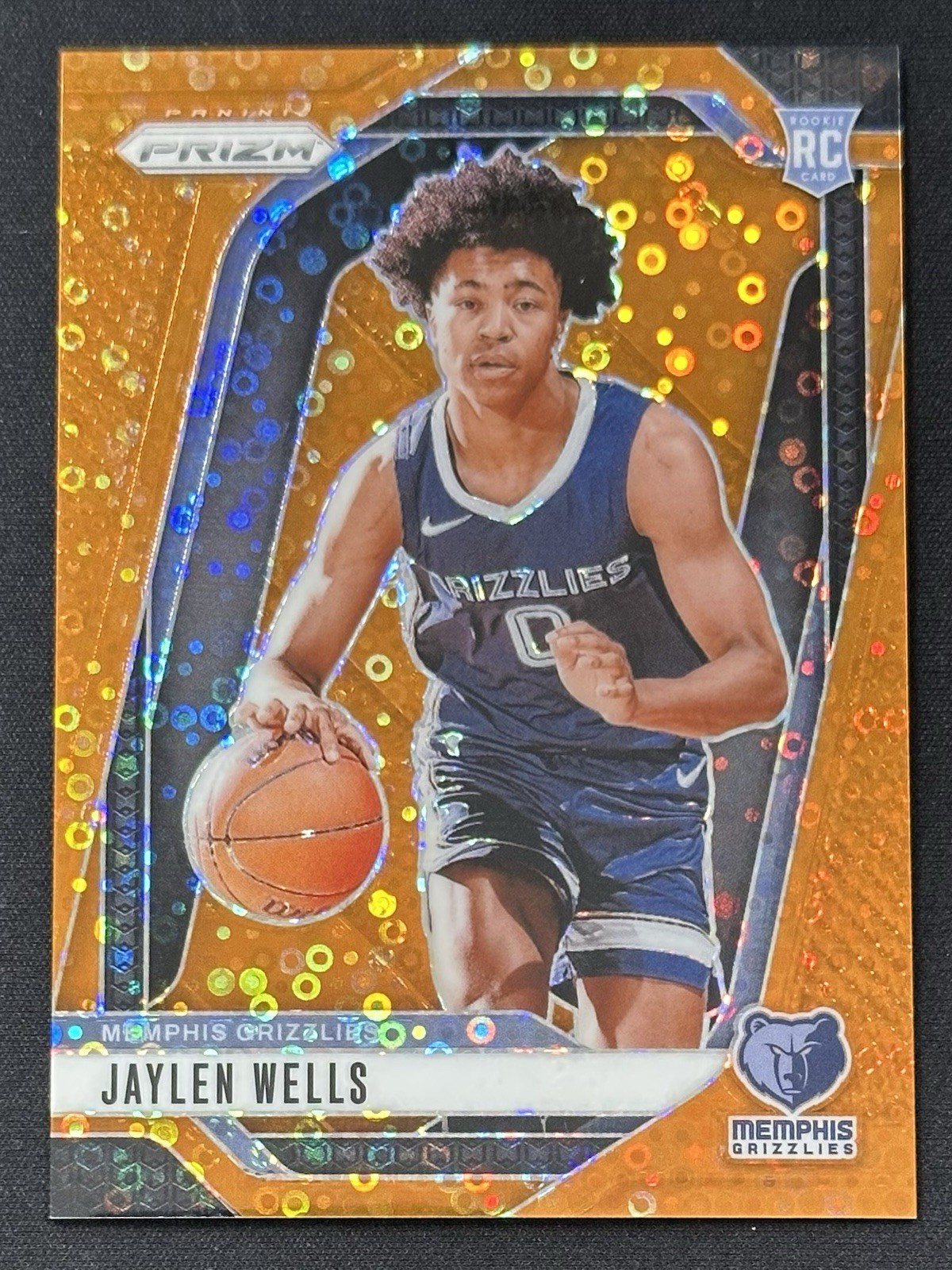 2024-25 Panini Prizm - Jaylen Wells #239 Orange Fast Break Prizm /125 (RC)