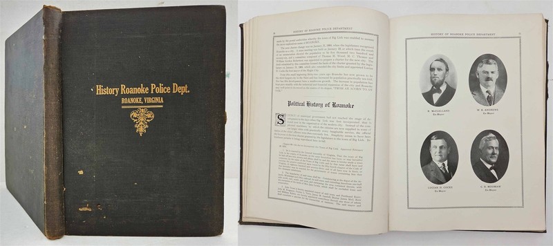 c1916 antique ROANOKE POLICE DEPARTMENT HISTORY virginia PHOTOS ADS BOOK crime
