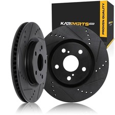 For Toyota Supra 1990-1992 Rotor Set Rear Black Drilled And Slotted Vented