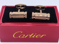 Luxurious Cartier Rose Gold Color Metal Body Men's Cufflinks Set With Box