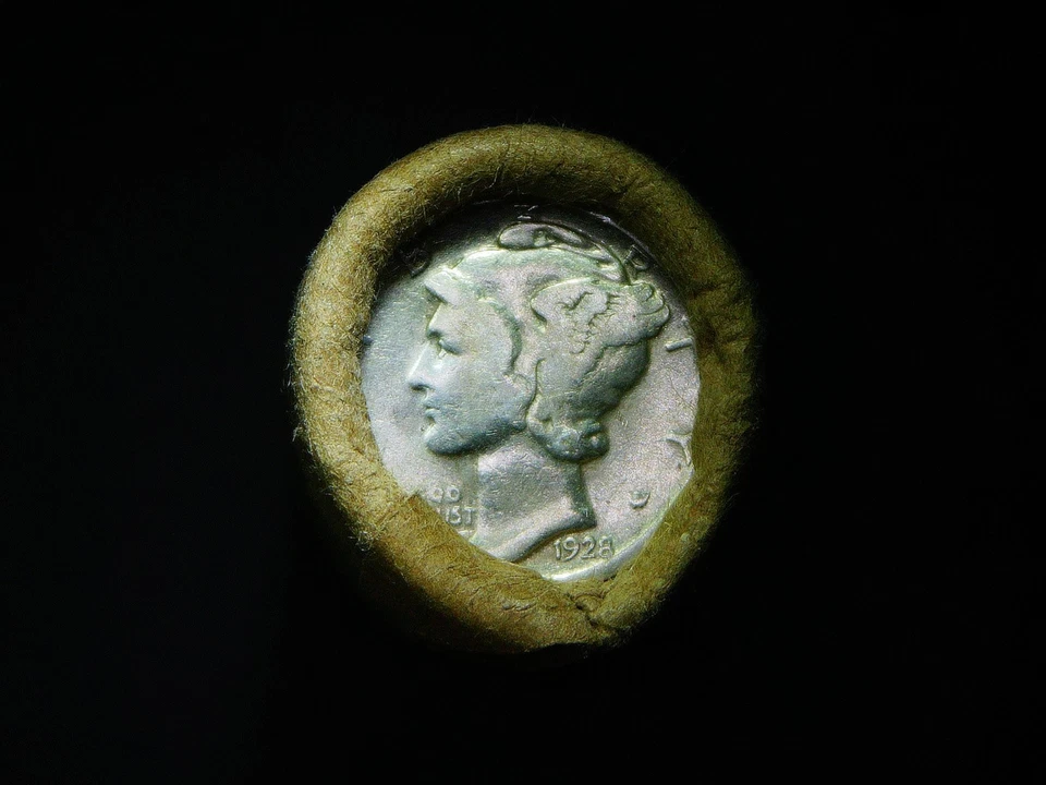 1862 INDIAN HEAD 1928 SILVER MERCURY DIME FEDERAL RES.BANK OF MONTANA WRAP R285 - Image 4 of 4