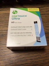 One Touch Ultra  Blood Glucose Test Strips - 60 Count Exp 01/27 Brand New Sealed