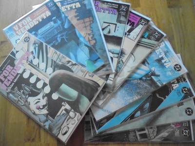 First Printing of V For Vendetta 1988 - 89 nos I - X (1 - 10) - SUPERB cond
