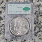 1883 Carson City Morgan Dollar Silver $1 PCGS CAC MS60 Certified Coin