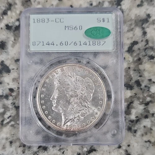 1883 Carson City Morgan Dollar Silver $1 PCGS CAC MS60 Certified Coin