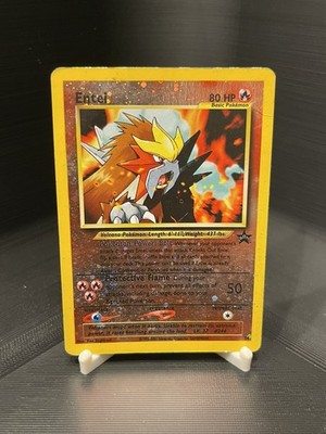 Entei - Swirl Bottom Left - WOTC Promo - Reverse Holo-Vintage - DMG - Creased