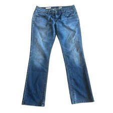 Pilcro Anthropologie Low-Rise Straight Jeans Medium Wash Denim Size 29 Women's