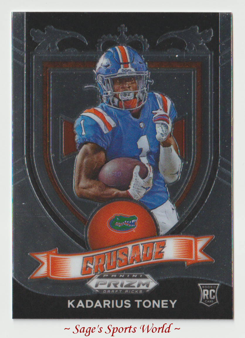 2021 Panini Prizm Draft Picks Crusade #176 Kadarius Toney RC - Florida Gators