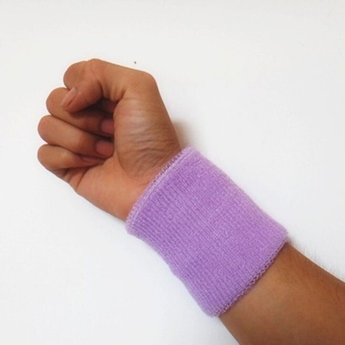 Unisex Wrist Sweat Bands Cotton Wristband Sweatband Sports Baseball Basketball - Picture 32 of 52