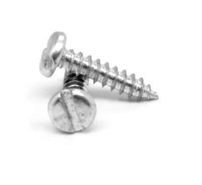 #10-12 x 1 1/2'' Sheet Metal Screw Slot Pan Hd Type A Zinc Plated