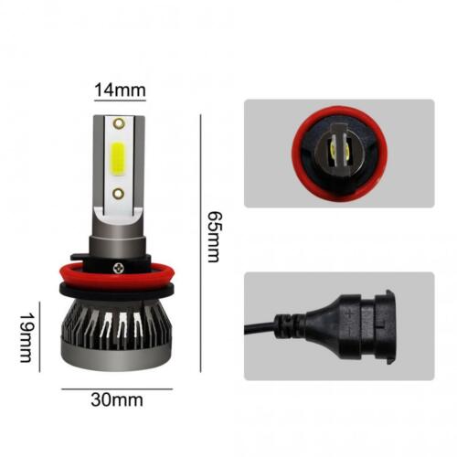 12000LM 120W H11 H9 H8 LED Headlight Bulbs Lamp Pair Hi/Low Beam 6000K White - Picture 4 of 11