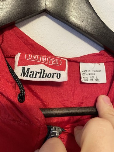 Vintage Marlboro Unlimited Anorak Windbreaker Light Jacket Size Large - Picture 5 of 6