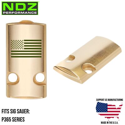 NDZ RMSC Optic Sight Plate Cover for Sig P365 P365XL X Macro Fuse Engraved Brass