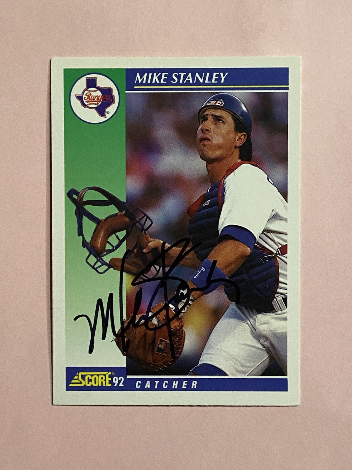 Mike Stanley 1992 Score IP Auto Autograph 