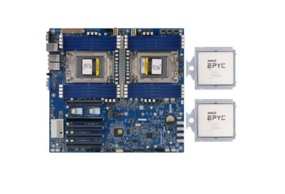 GIGABYTE MZ72-HB2 SP3 Motherboard With 2x AMD EPYC 7C13(OEM 7713)CPU 64C/128T