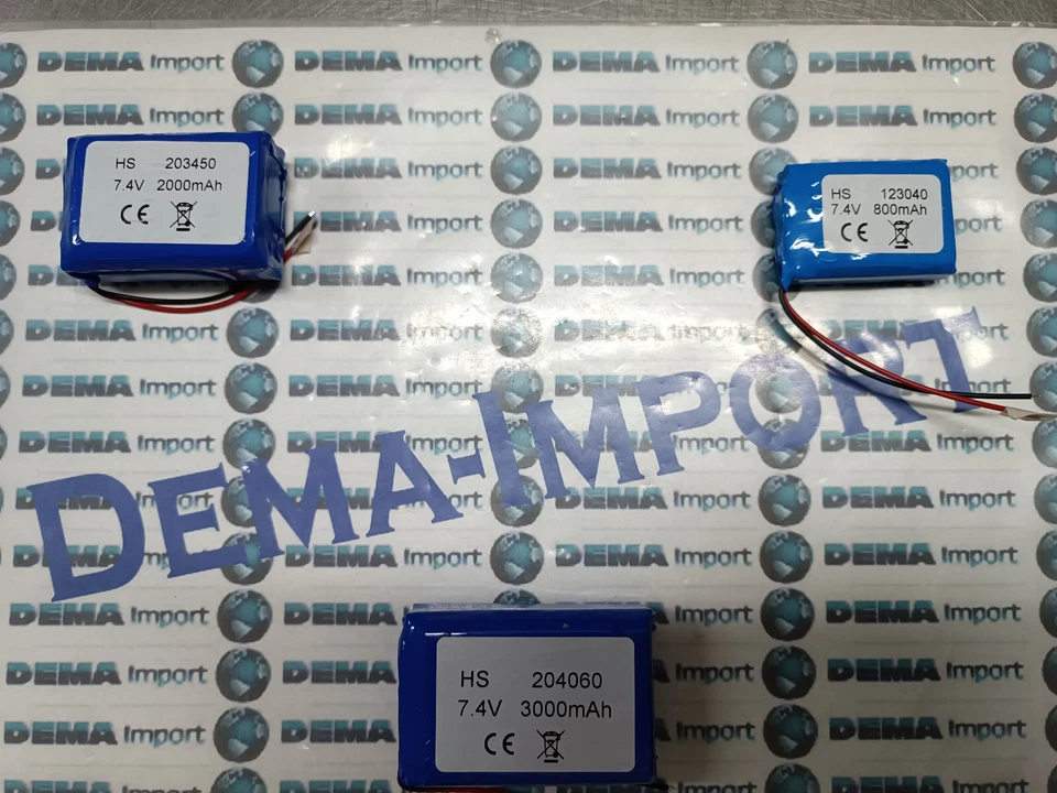 Batteria a litio ricaricabile 7.4V DOPPIA CELLA elettronica di controllo domotic - Immagine 2 di 4