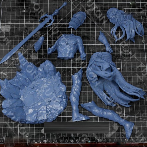 Elric of Melnibone 1/8 24cm 3D print figure Model Kit Unpainted Unassembled GK - Picture 7 of 8