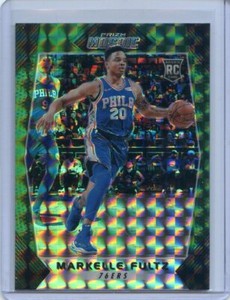 2017-18 Panini Prizm Mosaic MARKELLE FULTZ RC Rookie Green Refractor Card No 88