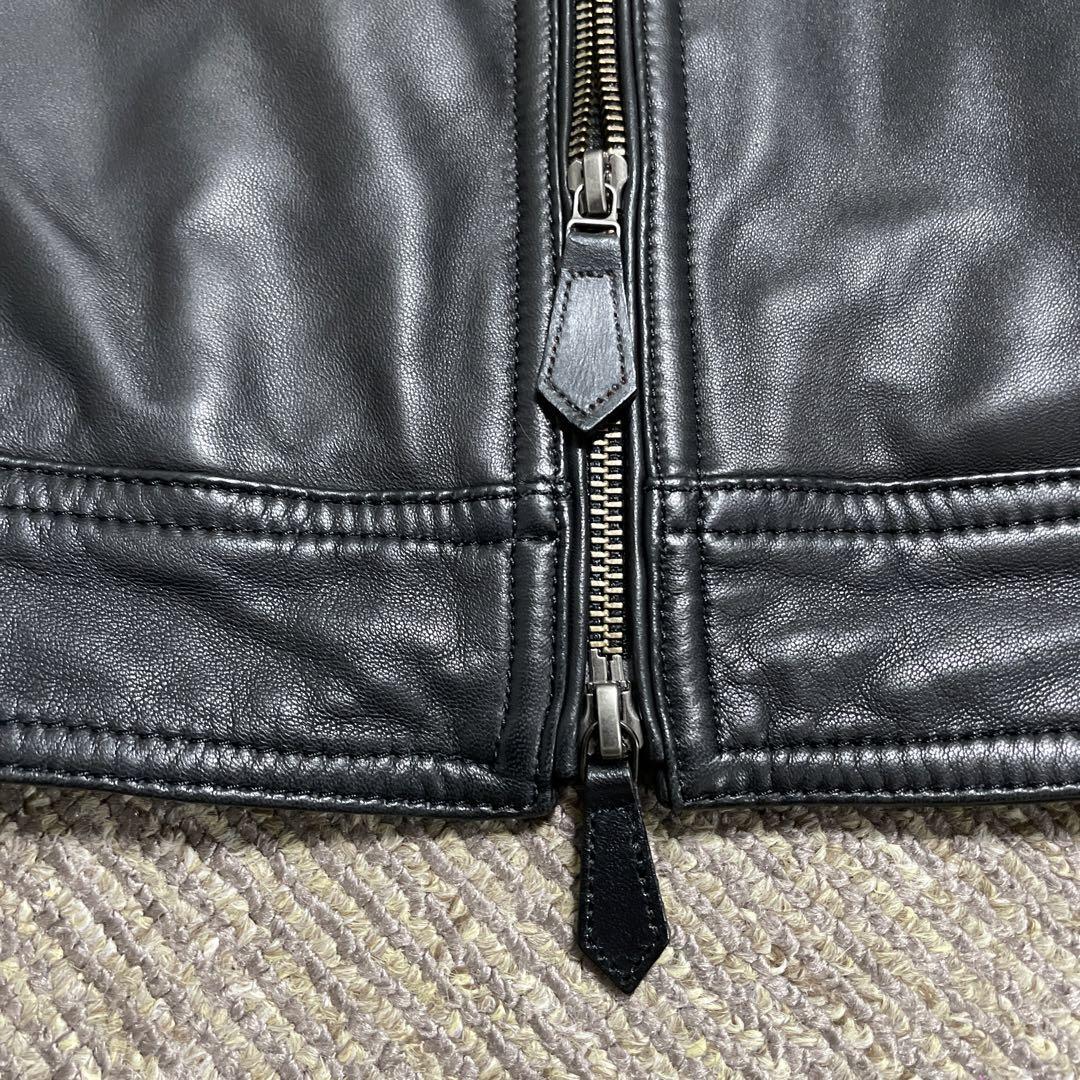 Burberry Black Label Lamb Leather Jacket Single Rider M From Japan
