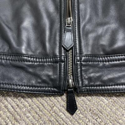 Burberry Black Label Lamb Leather Jacket Single Rider M From Japan