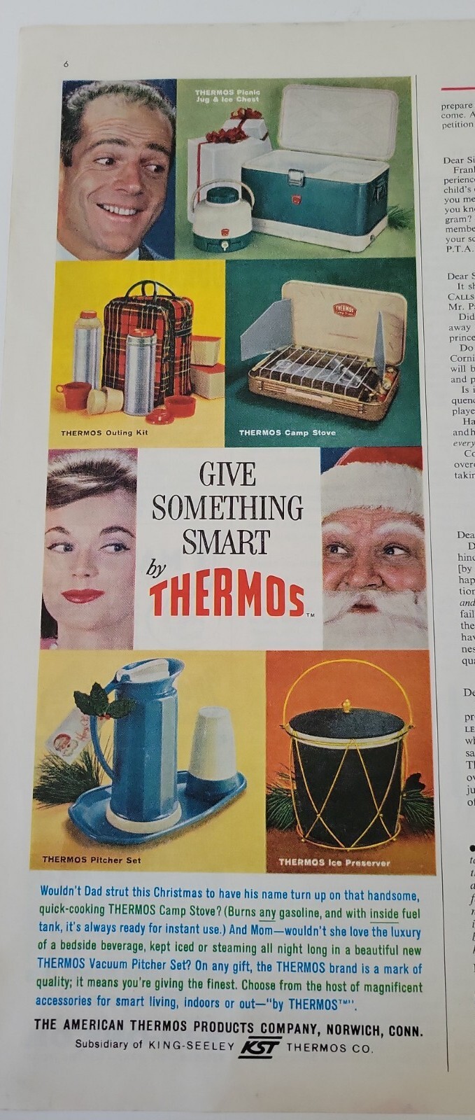 1931 American Thermos products ice bucket chest camp stove plaid kit ad