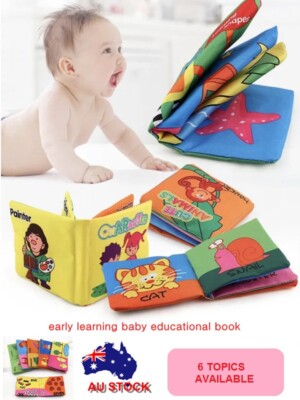 Book Interactive Education Soft Cloth Book Baby Toddler Infant Toy  Australia