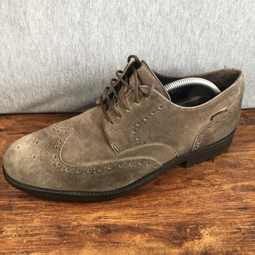 Mephisto Men's Size 10 Oxford Gray Suede Leather Taupe Shoes Lace Up - Picture 8 of 10