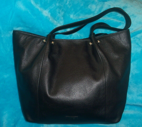 VINCE CAMUTO Black Pebble Leather Tote Schultertasche - LARGE W/ POUCH CASE - Bild 9 von 19
