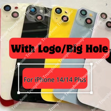 For iPhone 14/iPhone 14 Plus Back Glass Replacement Big Cam Hole Rear Cover Lot