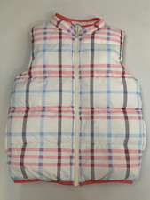 Gymboree Cozy Fairytale Pink Blue Plaid Puff Puffer Vest 10 12 Large RARE HTF