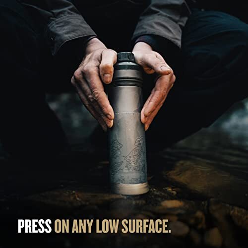 UltraPress Titanium 16.9 oz Water Purifier & Filter Bottle for Covert Black - Bild 5 von 7